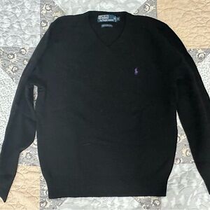 Polo by Ralph Lauren 100% Lambswool V-Neck Sweater, Size M